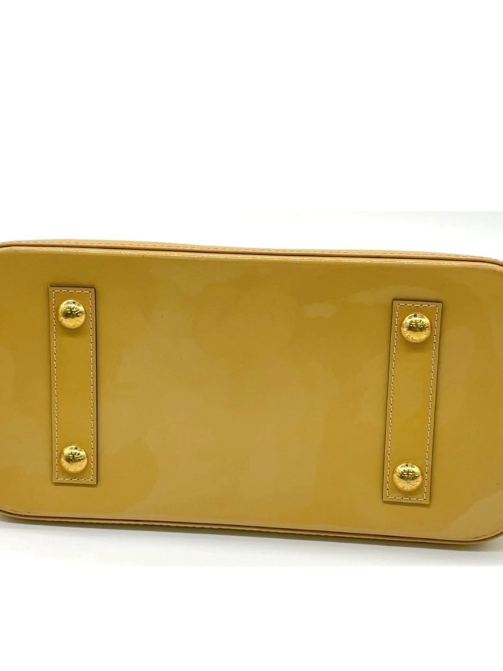 Louis Vuitton Yellow Vernis Alma Satchel - Picture 4 of 16